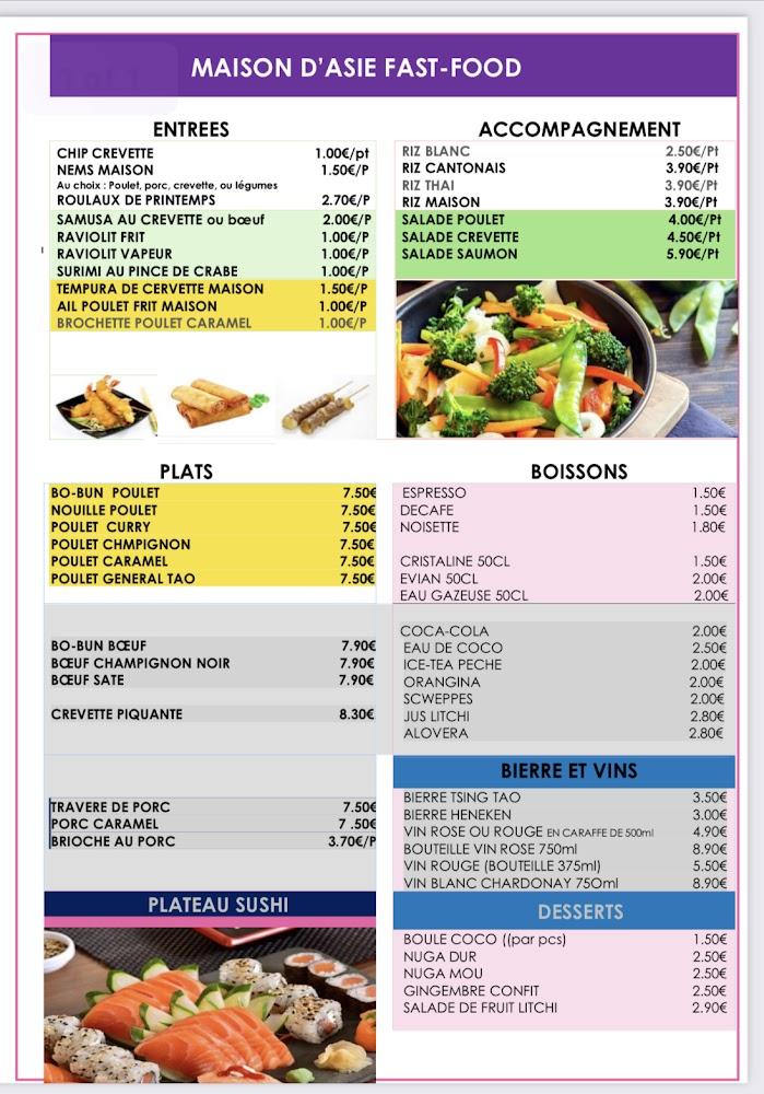 Maison d'Asie fast food - Menu Image 1